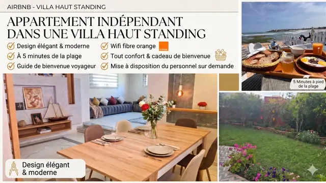 Appartement avec jardin proche de la mer géré par un membre du réseau à Mohammedia