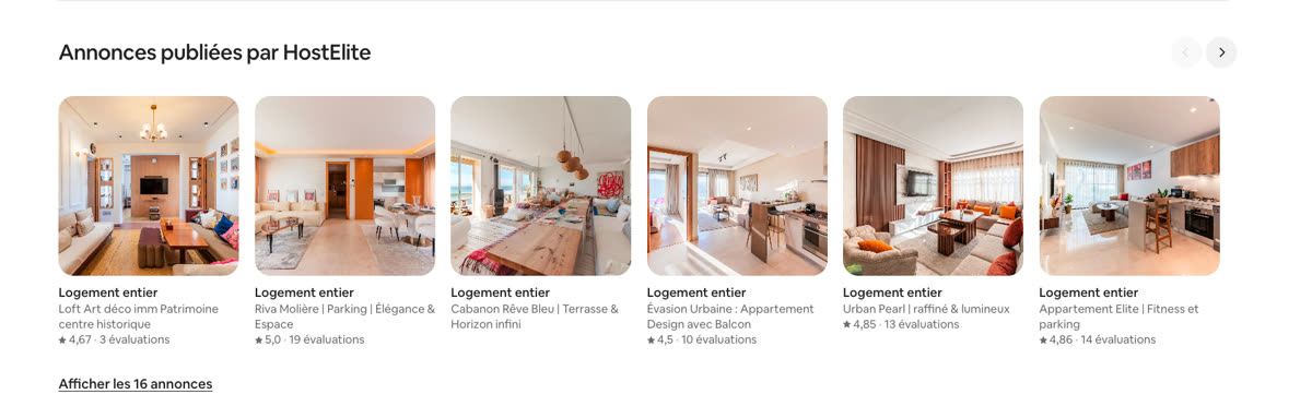Annonces Airbnb de Julien et Maxime