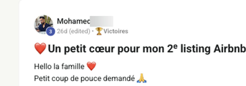 Message d'un membre qui annonce sa signature