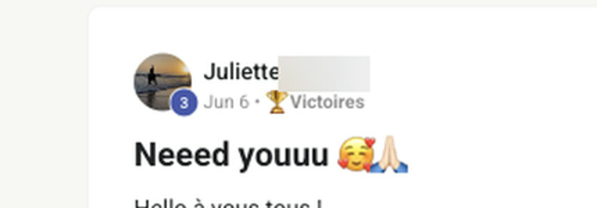 Message d'un membre qui annonce sa signature
