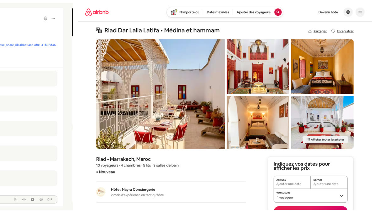 Annonce Airbnb d'un logement géré par un membre du réseau