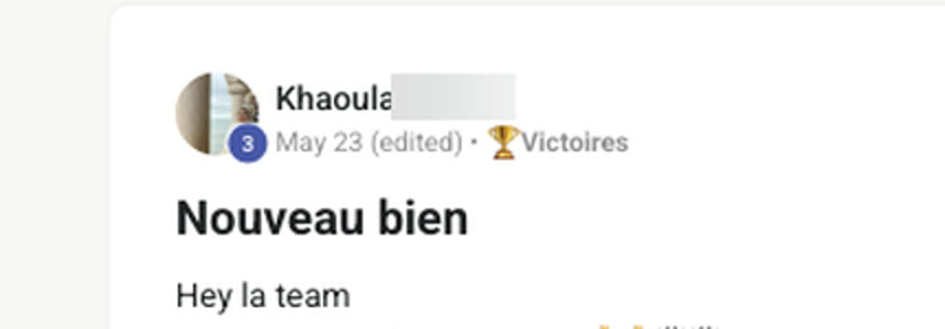 Message d'un membre qui annonce sa signature