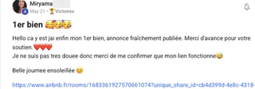 Message d'un membre qui annonce sa signature