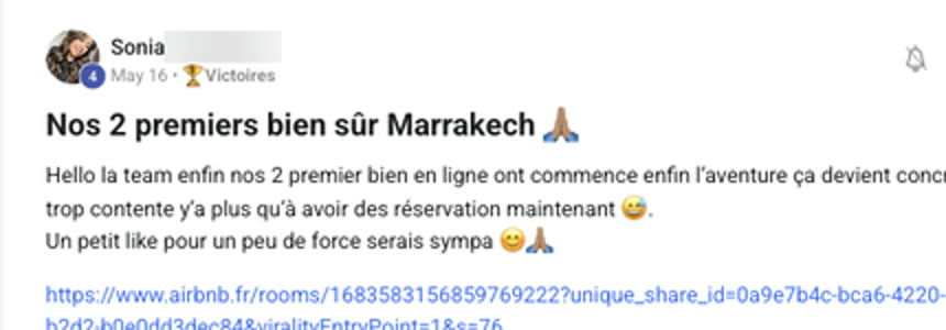 Message d'un membre qui annonce sa signature