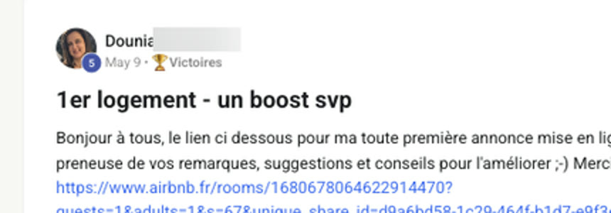 Message d'un membre qui annonce sa signature