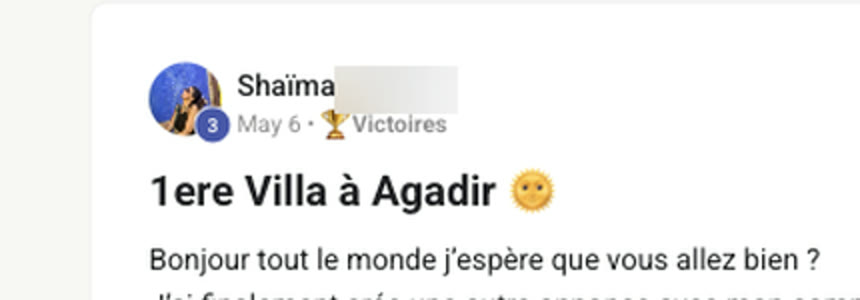 Message d'un membre qui annonce sa signature