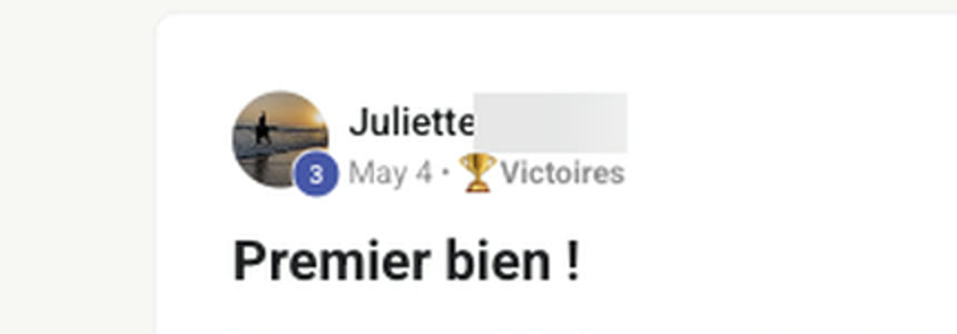Message d'un membre qui annonce sa signature
