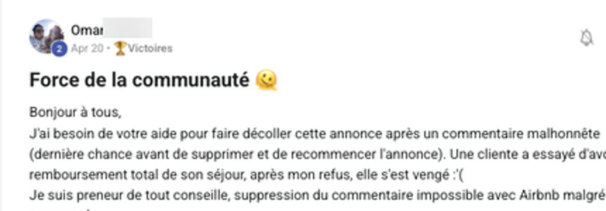 Message d'un membre qui annonce sa signature