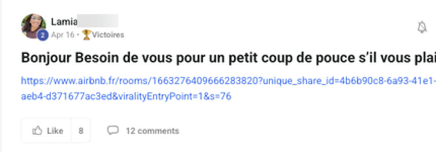 Message d'un membre qui annonce sa signature